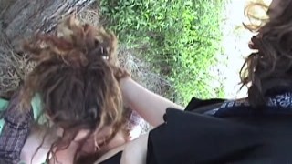 Two Crazy Hippies Fucking Outside In The Public