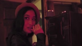 Ebony unaware she licks her asian robber