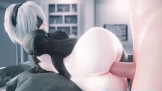 This NieR Automata Lovely 2B Loves a Huge Thick Dick