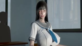 Big Breast College Student sucks Professor Cock to pass