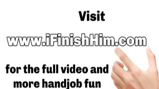 Redhead amateur CFNM BJ babe sucks and jerks BFs stiff